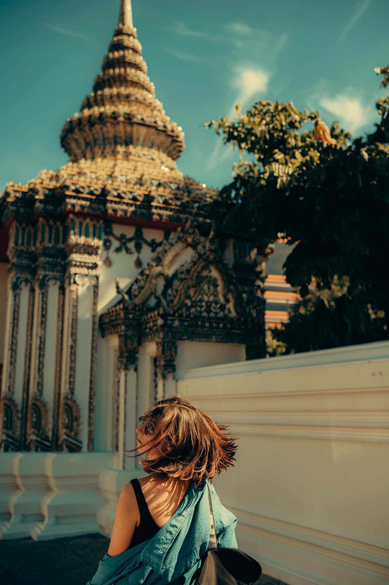 Kate street walking in photoshoot in Bangkok's