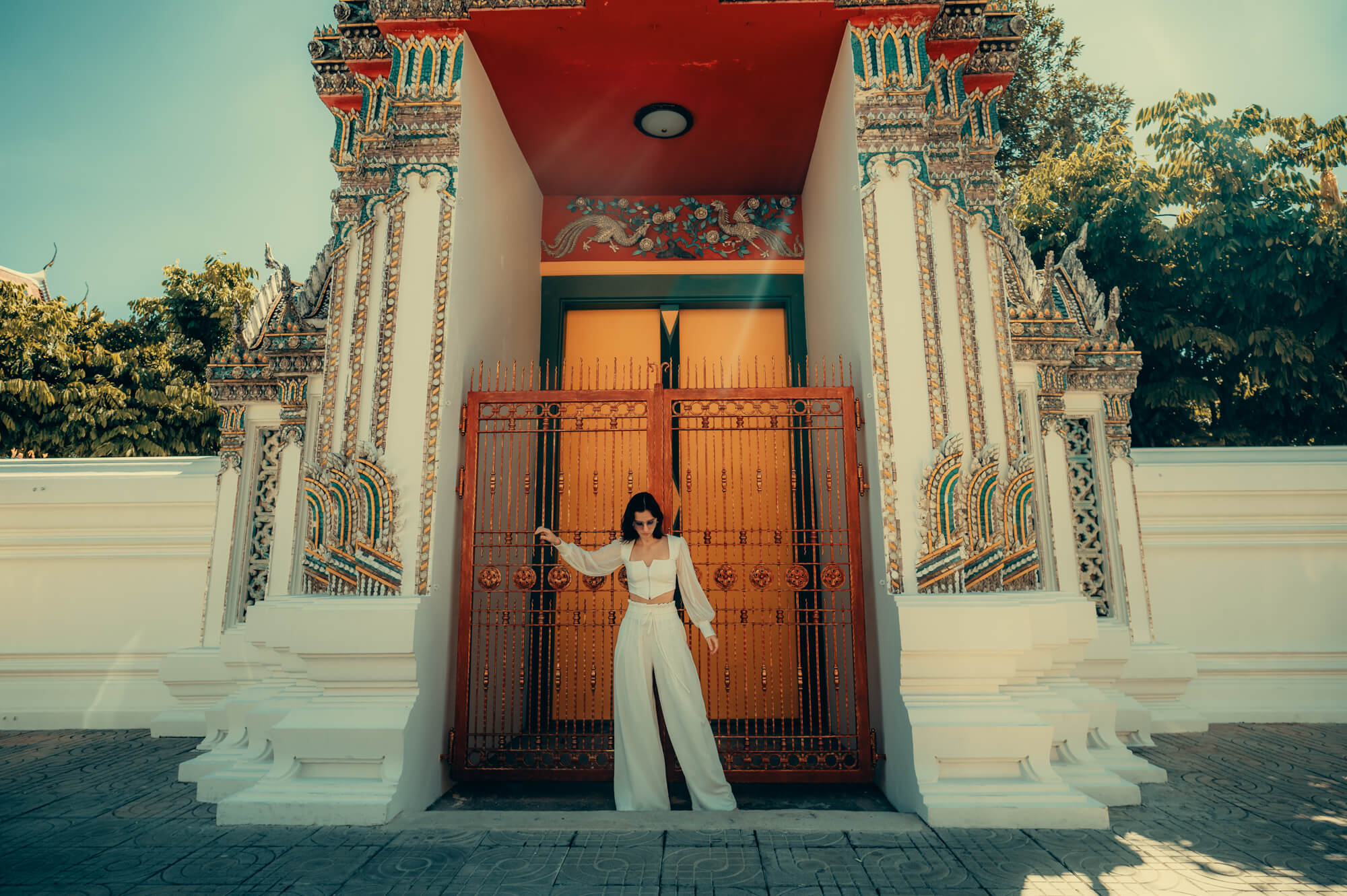 Kate street walking in photoshoot in Bangkok's